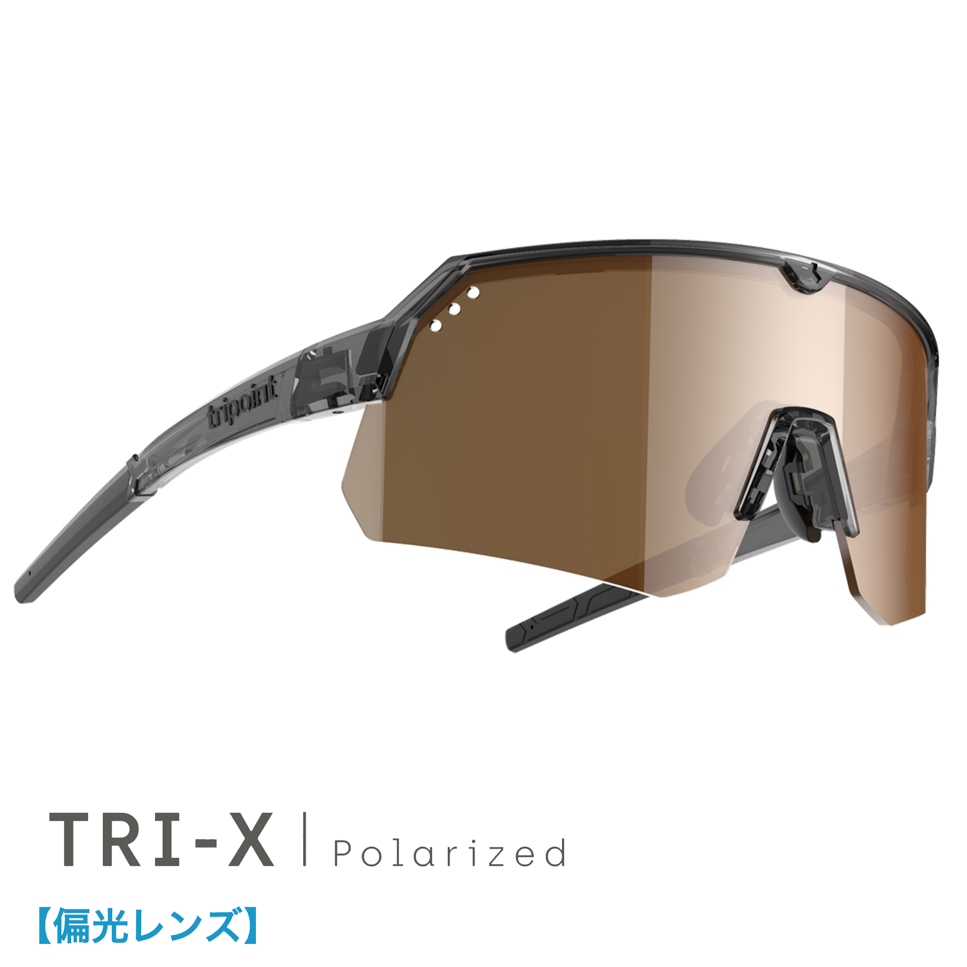 001 Treriksröset (Shiny transparent black /Polarized brown/silver mirror.)